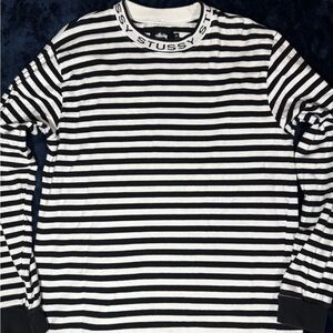 Stussy Monochrome Striped Crewneck